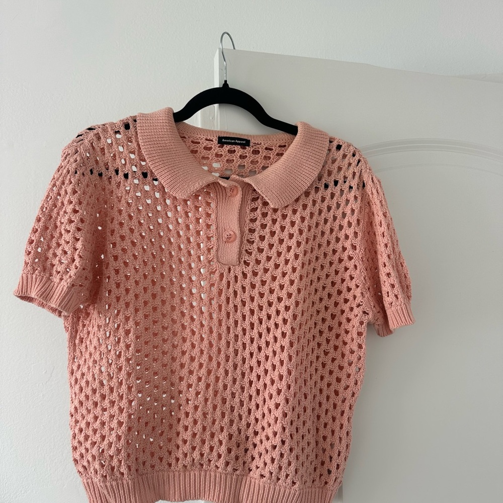 American Apparel Open Knit Tennis Sweater